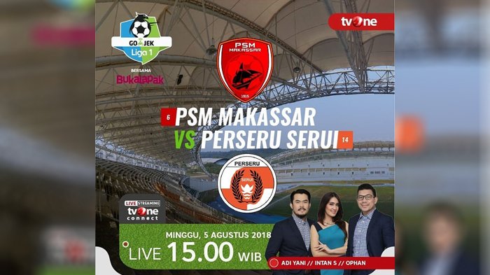 LIVE STREAMING, Prediksi, Head To Head, PSM Makassar vs Perseru di tvOne Minggu Pukul 15.30 WIB