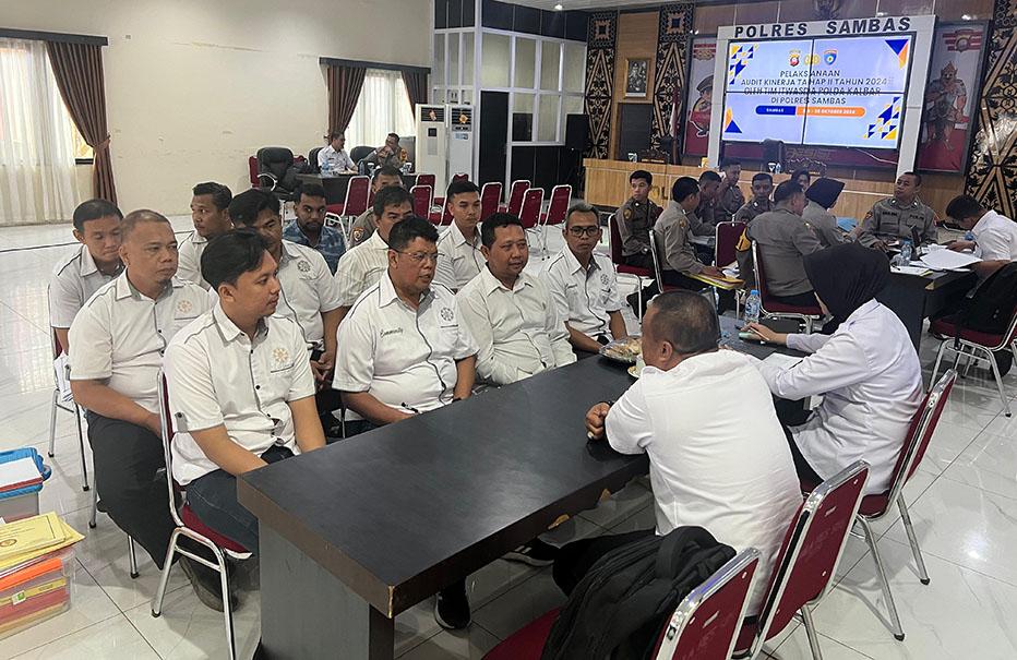 Itwasda Polda Kalbar Lakukan Pembukaan Audit Kinerja Tahap II T A 2024 di Polres Sambas