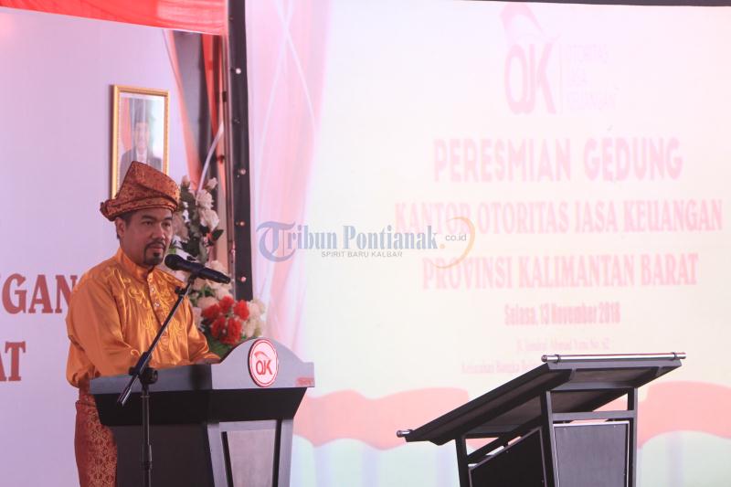 Sutarmidji Resmikan Kantor Baru OJK Kalbar - sambutan-riezky.jpg