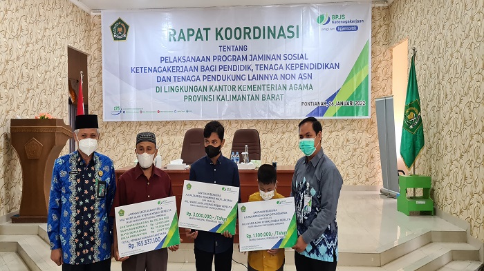 Kakanwil Kemenag Kalbar Dukung Tenaga Non-ASN Terlindungi Program Jaminan Sosial Ketenagakerjaan