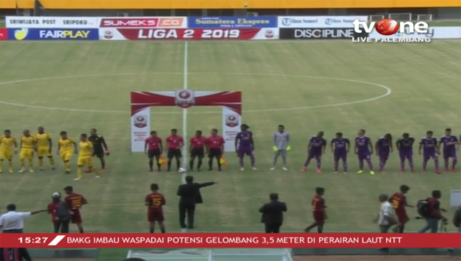 Sedang LIVE! Sriwijaya FC Vs PSGC Ciamis Liga 2 2019 Link Streaming TVOne dan Live Score