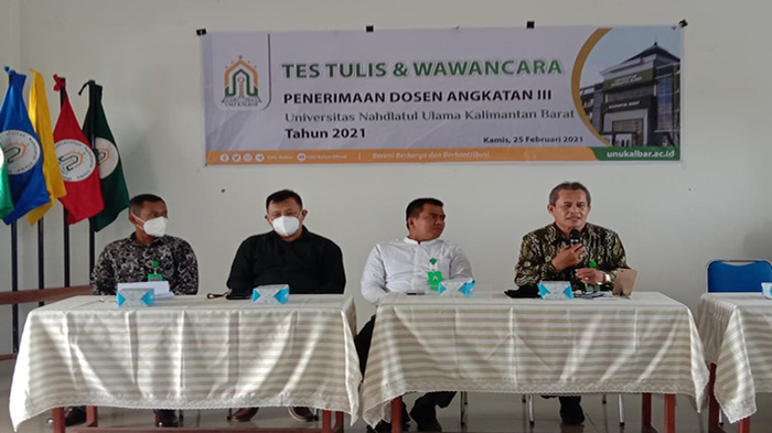 Kampus UNU Kalbar Laksanakan Tes Tulis dan Wawancara Penerimaan Dosen Angkatan III