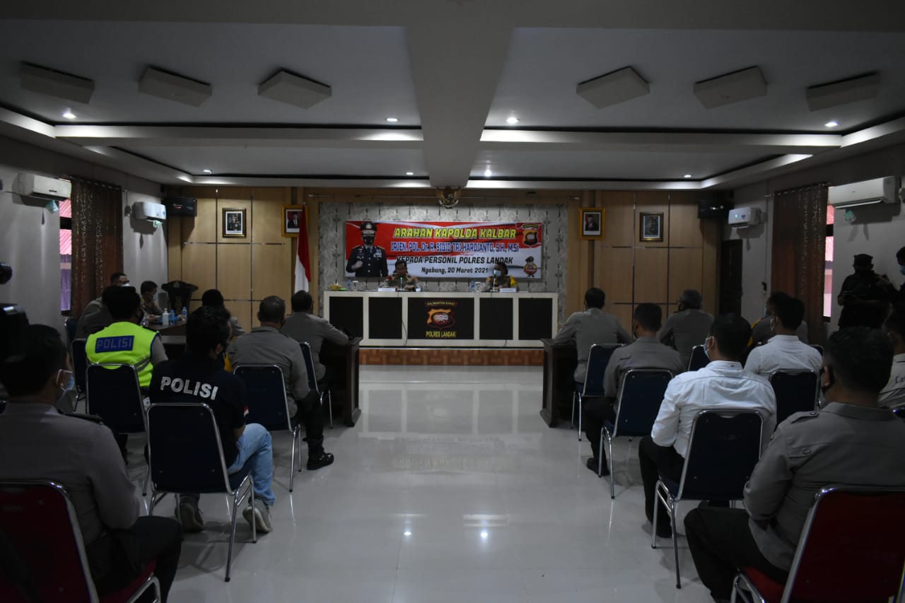 Kunjungi Polres Landak, Kapolda Kalbar Tekankan Antisipasi Covid-19