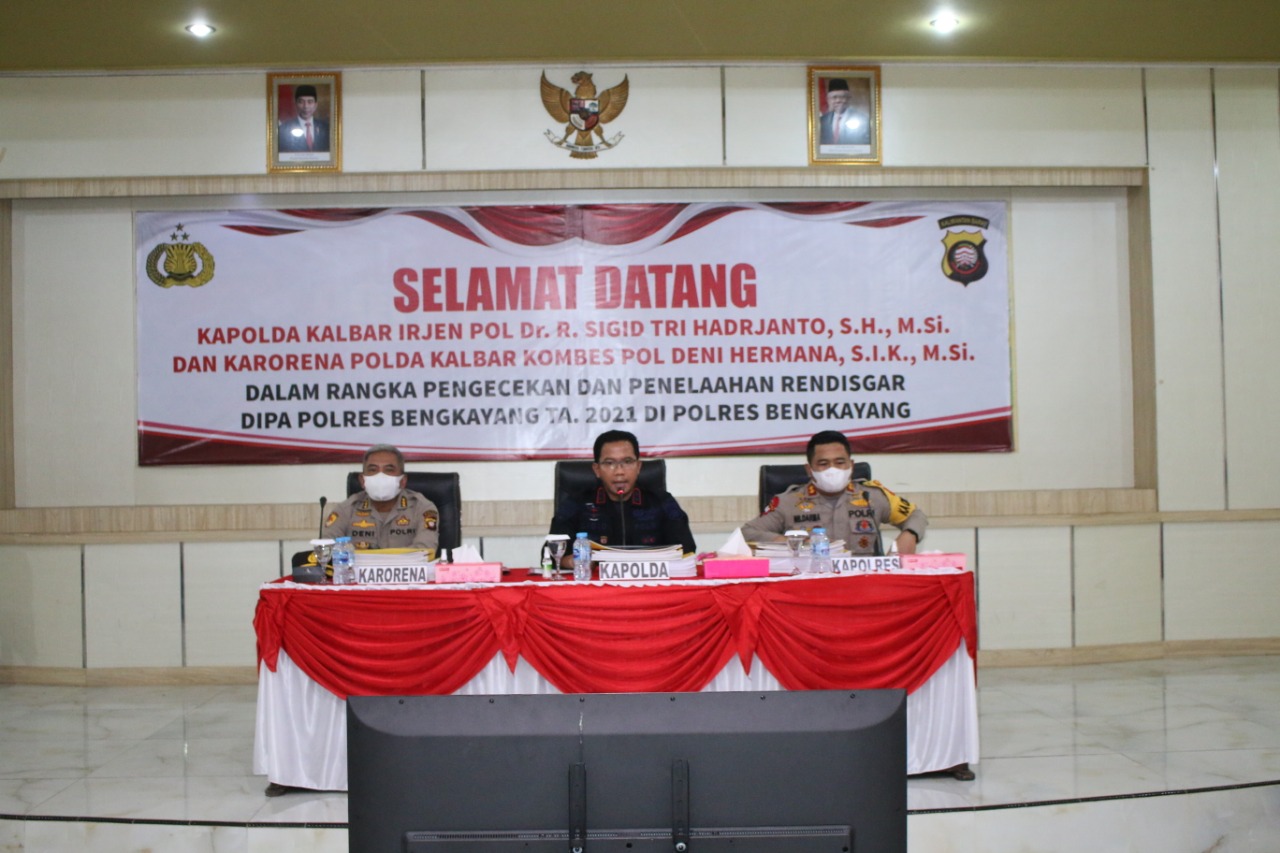 Kunjungi Polres Bengkayang, Kapolda Kalbar Beri Arahan Terkait Penggunaan Anggaran Tahun 2021