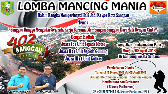 Lomba Mancing Mania Bakal Meriahkan Hari Jadi Kota Sanggau Ke-402, Hadiahnya Sangat Menarik!
