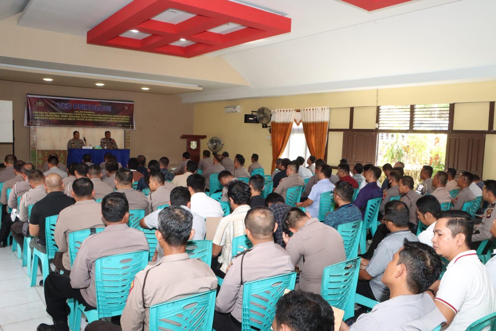 Polres Sanggau Gelar Tes Psikologi Jelang Ops Mantap Brata dan Calon Pemegang Senpi Organik