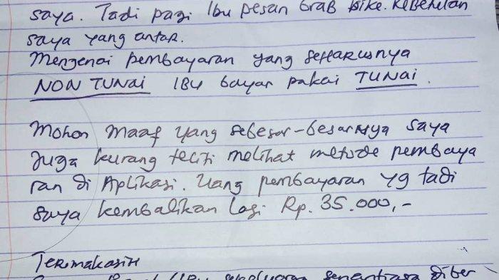 surat-driver-ojol-untuk-penumpang-wanita-tulis-kata-maaf-hingga-kembalikan-uang.jpg