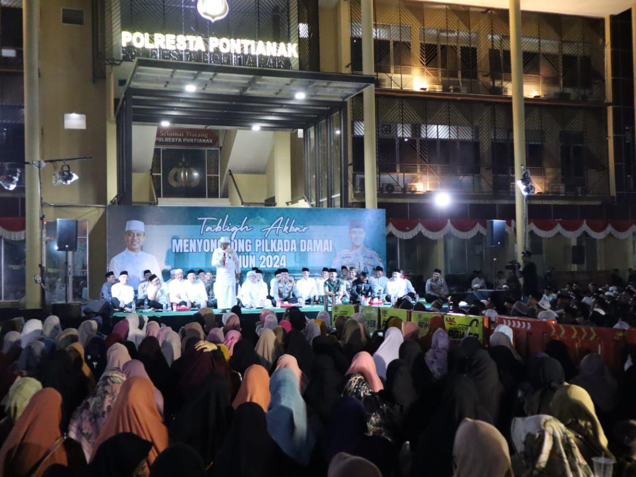 Polresta Pontianak Gelar Tabligh Akbar Menyongsong Pemilukada Damai 2024