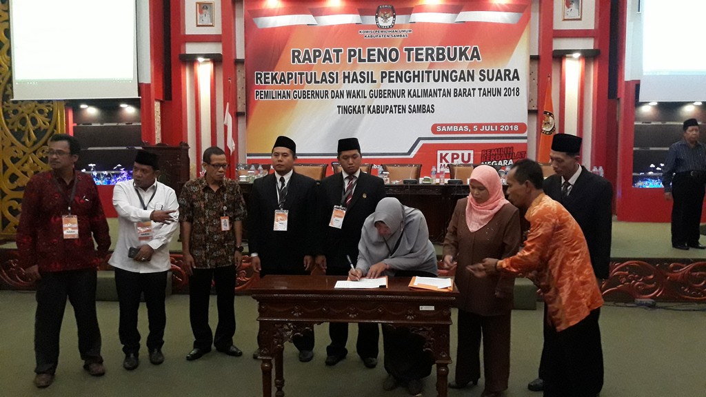 Pleno Rekapitulasi, Midji-Norsan Menang Telak di Kabupaten Sambas