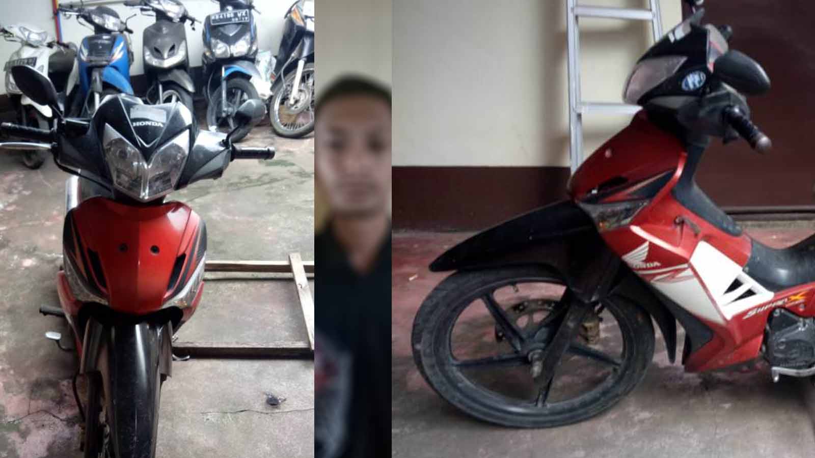 Curi Motor di Parkiran Alfamart Jeruju, Oknum Juru Parkir Menyerah Usai Petugas Lepaskan Tembakan