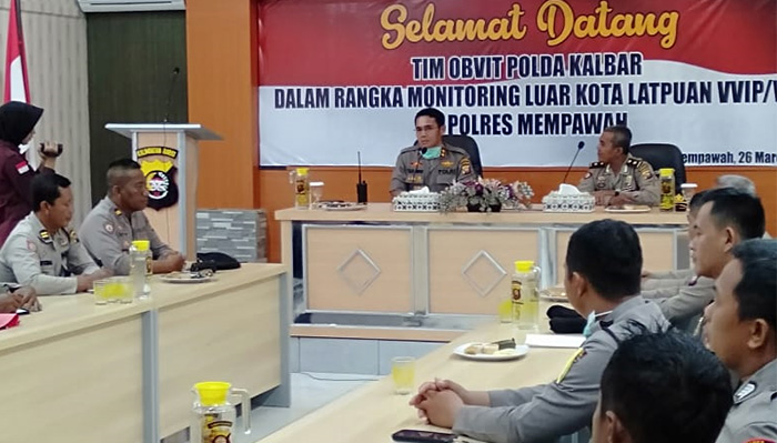 Tim Obvit Polda Kalbar Laksanakan Giat Monitoring Luar Kota Latpuan VVIP & VIP di Polres Mempawah
