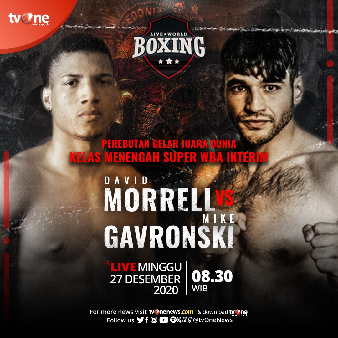 Hasil Tinju Dunia: David Morrell Menang TKO Lawan Mike Gavronski