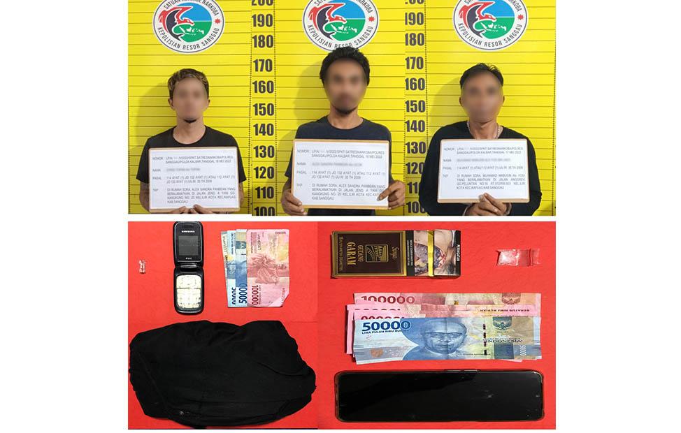 Satres Narkoba Polres Sanggau Amankan 3 Pengedar Sabu, Berikut Barang yang Disita