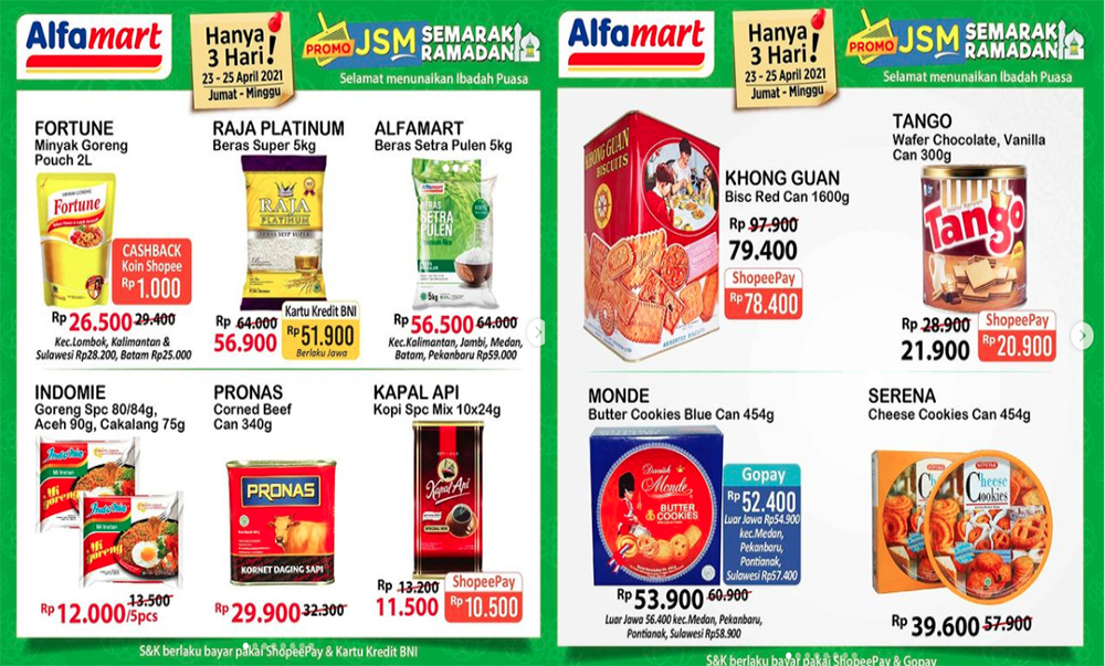 UPDATE PROMO JSM ALFAMART Hari Ini 25 April 2021, Promo Murah Minyak Goreng Deterjen hingga Sirup