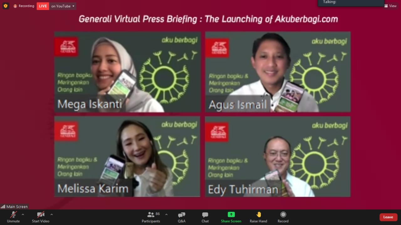 Generali Hadirkan Akuberbagi.com, Dilengkapi Fitur Wakaf Asuransi