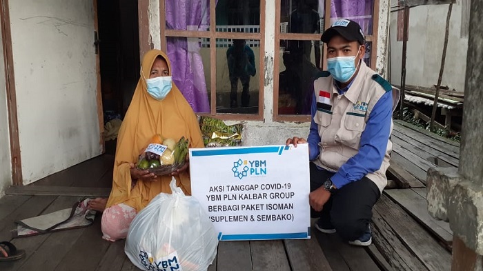 YBM PLN Bantu Sembako dan Suplemen Bagi Warga Isoman