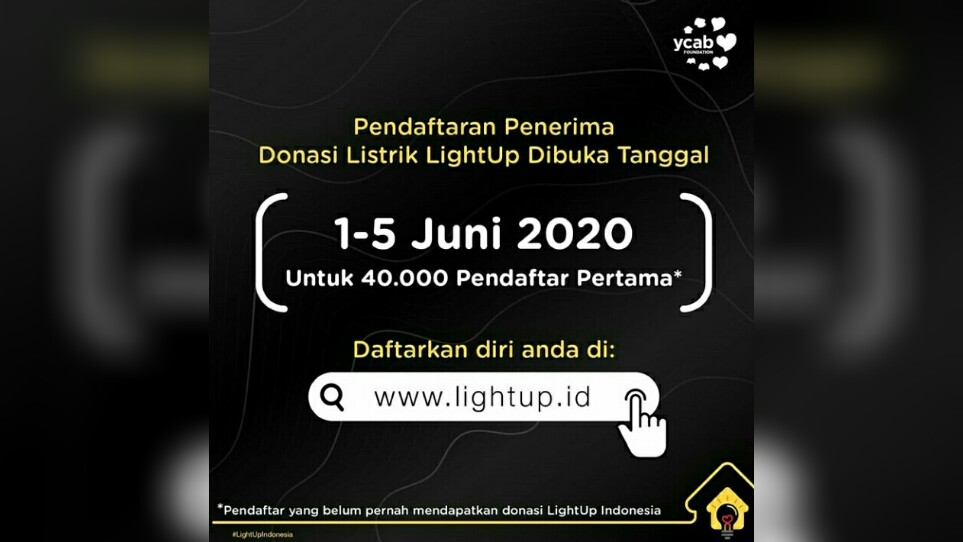 WWW.LIGHTUP.ID Login Daftar Diskon Listrik 1300 VA dan 900 VA, Buruan Hingga 5 Juni 2020!