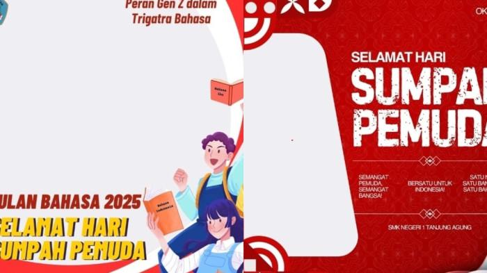 Daftar 35 Twibbon Hari Sumpah Pemuda 28 Oktober 2025, Ada Cara Pasangnya