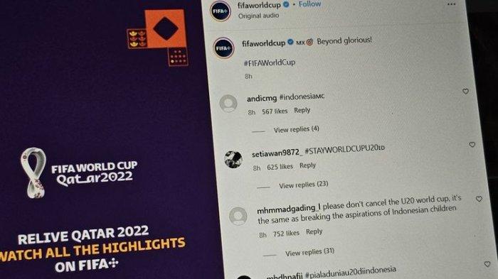 Potret Kekecewaan Netizen Indonesia Pasca Piala Dunia U-20 Gagal Jadi Tuan Rumah di Indonesia