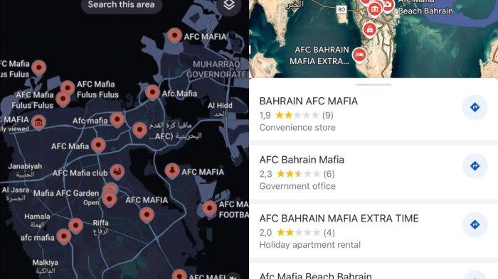Viral! Imbas Kontroversi Wasit Ahmed Al Kaf, Maps Bahrain Berubah Nama Jadi “AFC Mafia”