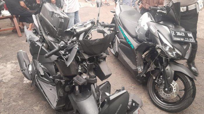 BREAKING NEWS! Vario Hantam Aerox di Jalan Ahmad Yani Ciamis, 3 Siswa Terluka