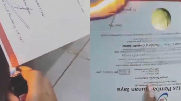 Viral, Karena Telat Kembalikan Helm, Wanita ini Bakar Ijazah Pacarnya, Warganet: Tempuh Jalur Hukum!