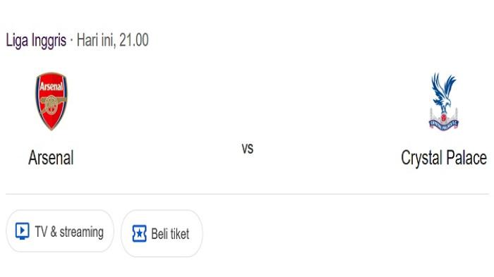 Prediksi Skor dan Susunan Pemain Arsenal VS Crystal Palace, Adu Tajam Martinelli dan Mateta
