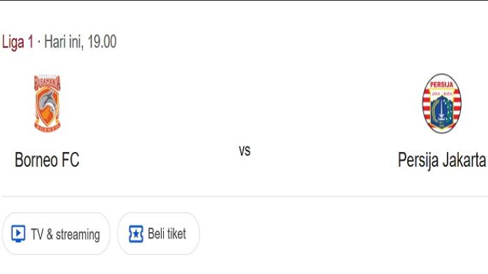 Link Live Streaming Borneo VS Persija Malam Ini, Bisa Nonton di HP