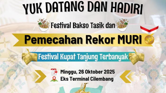 Festival Bakso Hingga Rekor MURI Kupat Tanjung Bakal Ramaikan Hari Jadi ke-24 Kota Tasikmalaya