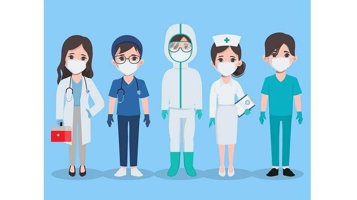 HARI KESEHATAN NASIONAL - Tema Hari Kesehatan Nasional 2025. ilustrasi tenaga kesehatan. (Freepik via TribunNews.com)