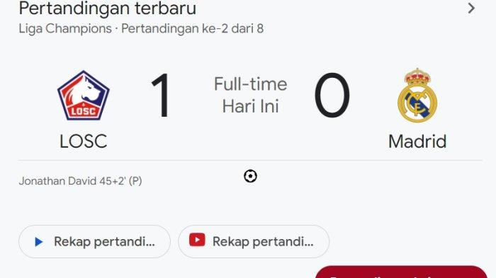 Rekor Tak Terkalahkan Juara Bertahan Real Madrid Pecah, Menyerah 1-0 Atas Lille