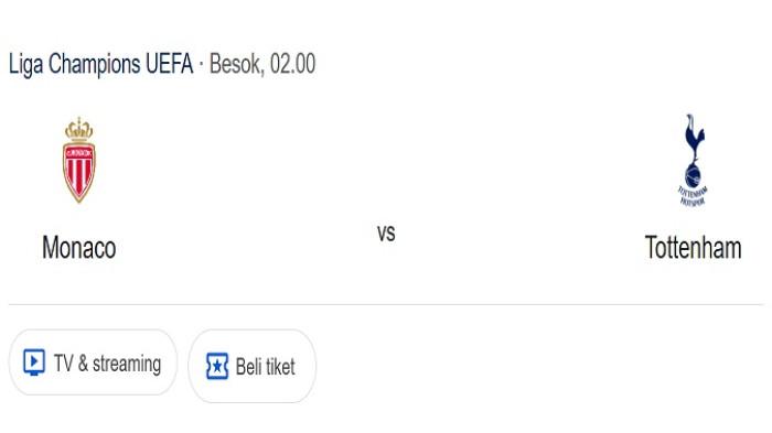 Prediksi Skor dan Susunan Pemain Monaco VS Tottenham Hotspur, Adu Tajam Balogun dan Simons