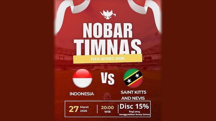 TEMPAT NOBAR TIMNAS - Ada 3 tempat nobar ( nonton bareng) laga Timnas Indonesia menghadapi Saint Kitts and Nevis pada Jumat (27/3/2026) di Kota Tasikmalaya, untuk sementara ini.
