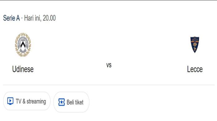 Prediksi Skor dan Susunan Pemain Udinese VS Lecce, Adu Tajam Davis dan Morente