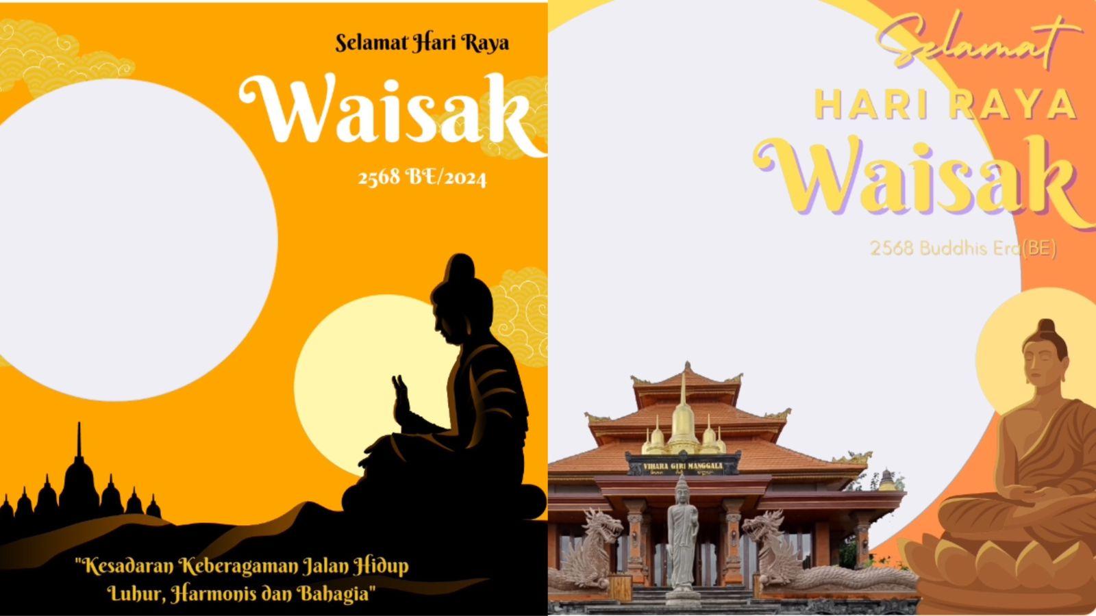 25 Link Twibbon Terbaik Perayaan Hari Waisak 2568 Buddhis Era 2024, Bertabur Desain Cantik