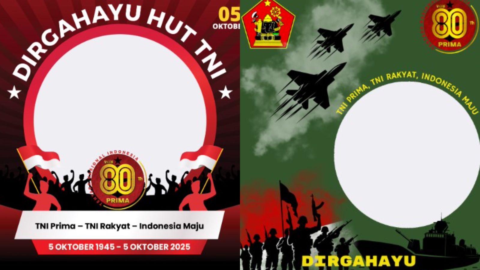 35 Link Download Twibbon HUT ke-80 TNI 2025 dengan Desain yang Keren, Cocok Dibagikan di Medsos