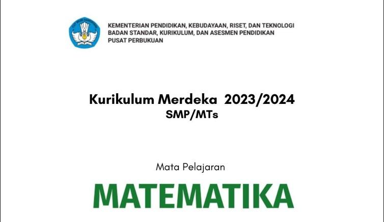 Link Download PDF Buku Siswa Mapel Matematika SMP/MTS Kelas 7-9 Semester 2 Kurikulum Merdeka