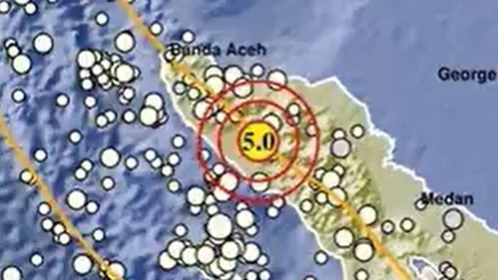 Gempa Terkini di Aceh M5,0 Mengguncang Nagan Raya Sabtu Siang, BMKG: Pusat Gempa di Darat