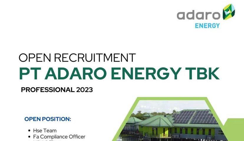 PT Adaro Energy Buka Lowongan Kerja untuk Lulusan D3 Hingga S1, Segera Cek Informasinya di Sini