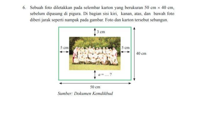 Kunci Jawaban Kurikulum Merdeka Kelas 9 SMP/MTs Mapel Matematika K13 Semester 2 Hal 239 Lebar Karton