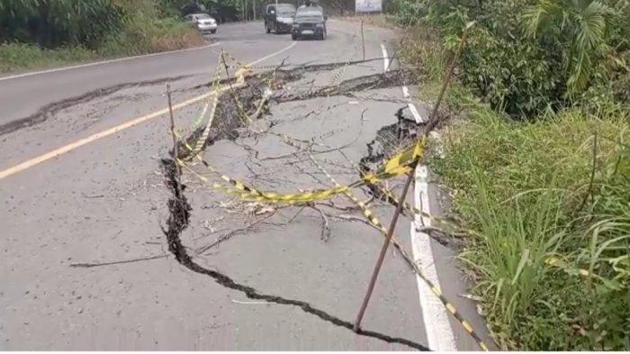 Hati-hati, Ada Jalan Terbelah di Lintasan Bireuen – Takengon