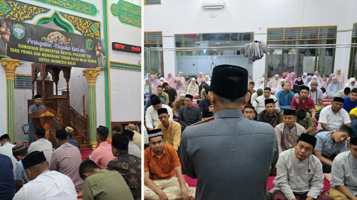 Prajurit TNI dan Warga Peringati Nuzulul Qur’an di Korem 011/Lilawangsa