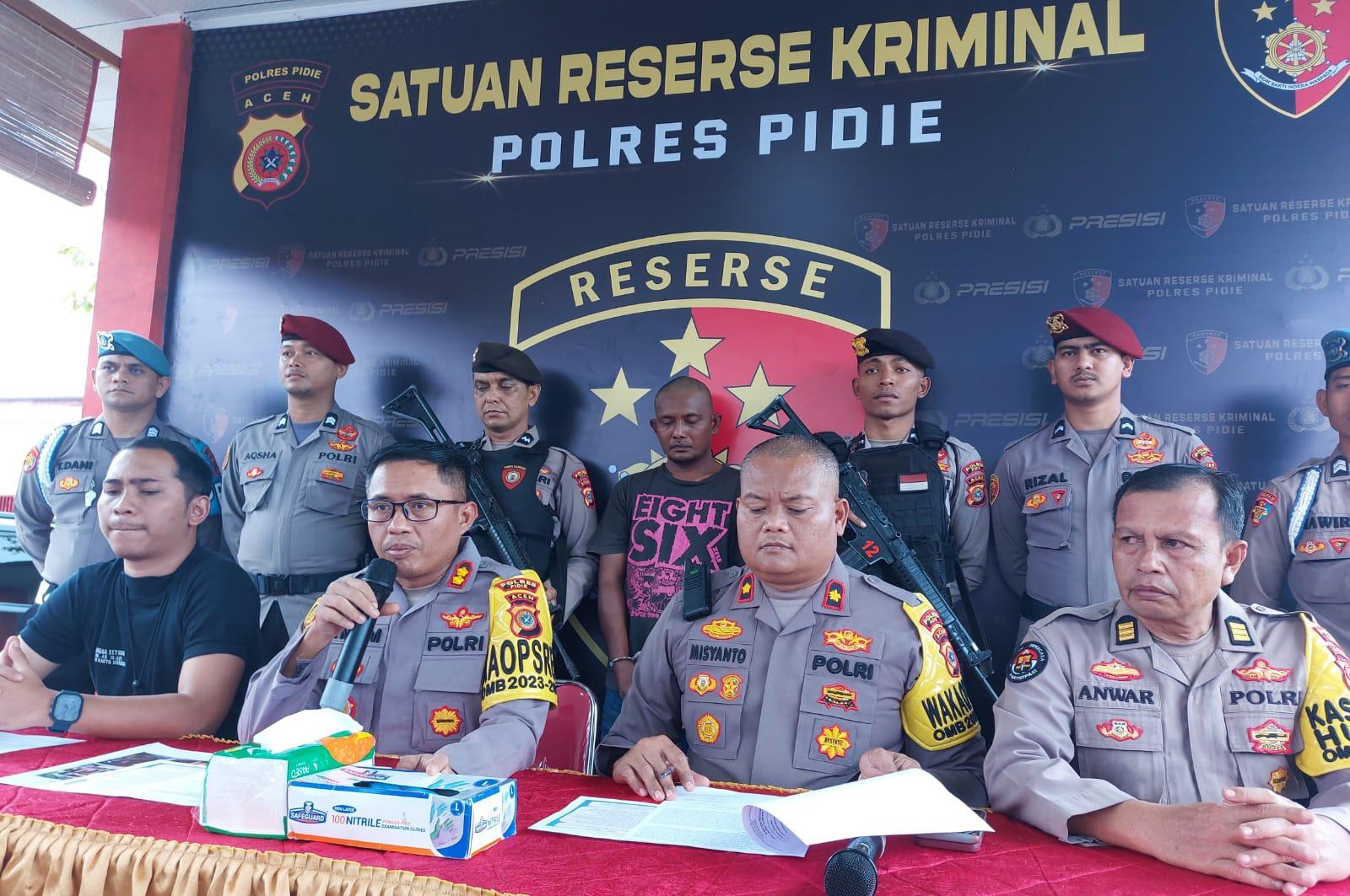 Suami Bunuh Istri di Titeu Ditangkap Tim Polres Pidie di Medan, Begini Prosesnya