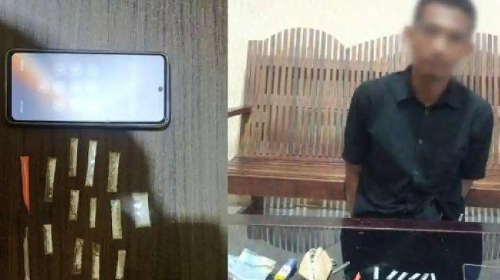 Polsek Idi Rayeuk Tangkap Pria 35 Tahun, Barang Bukti 12 Paket Sabu Diamankan