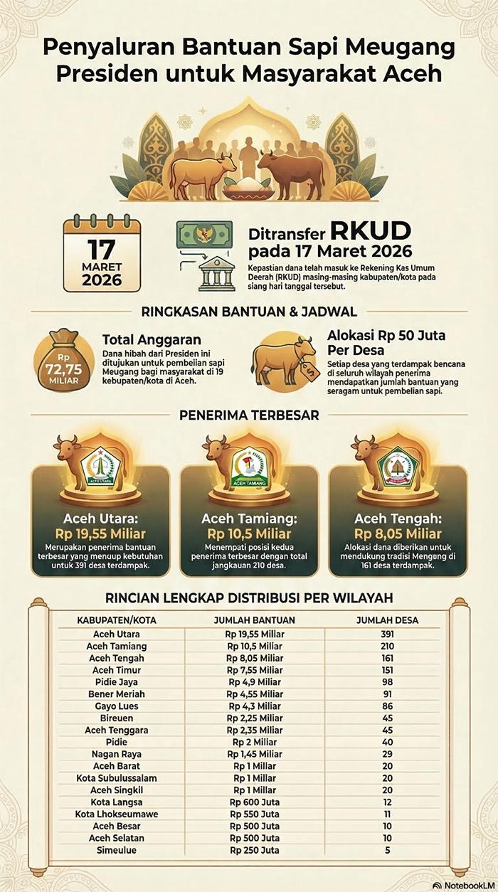 Prabowo Kembali Salur Sapi Meugang, Mualem-Dek Fadh: Terima Kasih Pak Presiden!