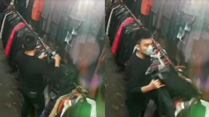 Terekam CCTV, Pria di Medan Maling Jaket Monza