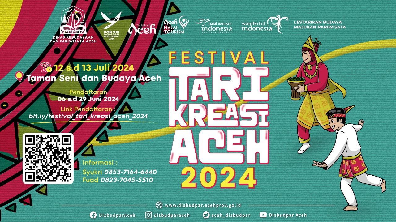 Ayo Daftar! Festival Tari Kreasi Aceh 2024 yang Diselenggarakan Oleh Disbudpar Aceh