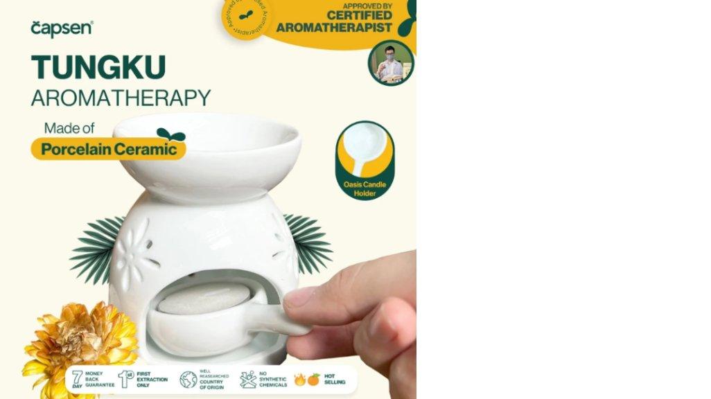 1 Package CAPSEN Tungku Aromaterapi Bakar Lilin Essential Oil Candle Burner Aromatherapy Minyak Esensial