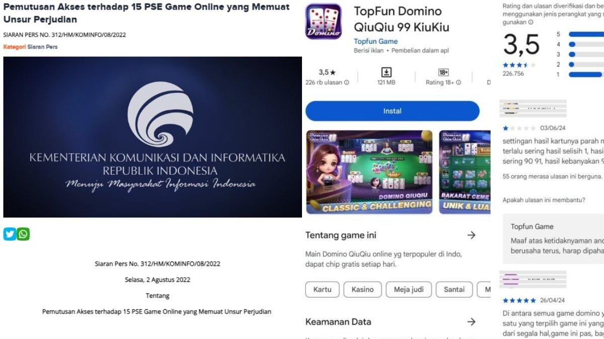 15 Daftar Game Judi Online yang Diblokir Kominfo Ini Masih Bisa Diunduh Pengguna, Kok Bisa?