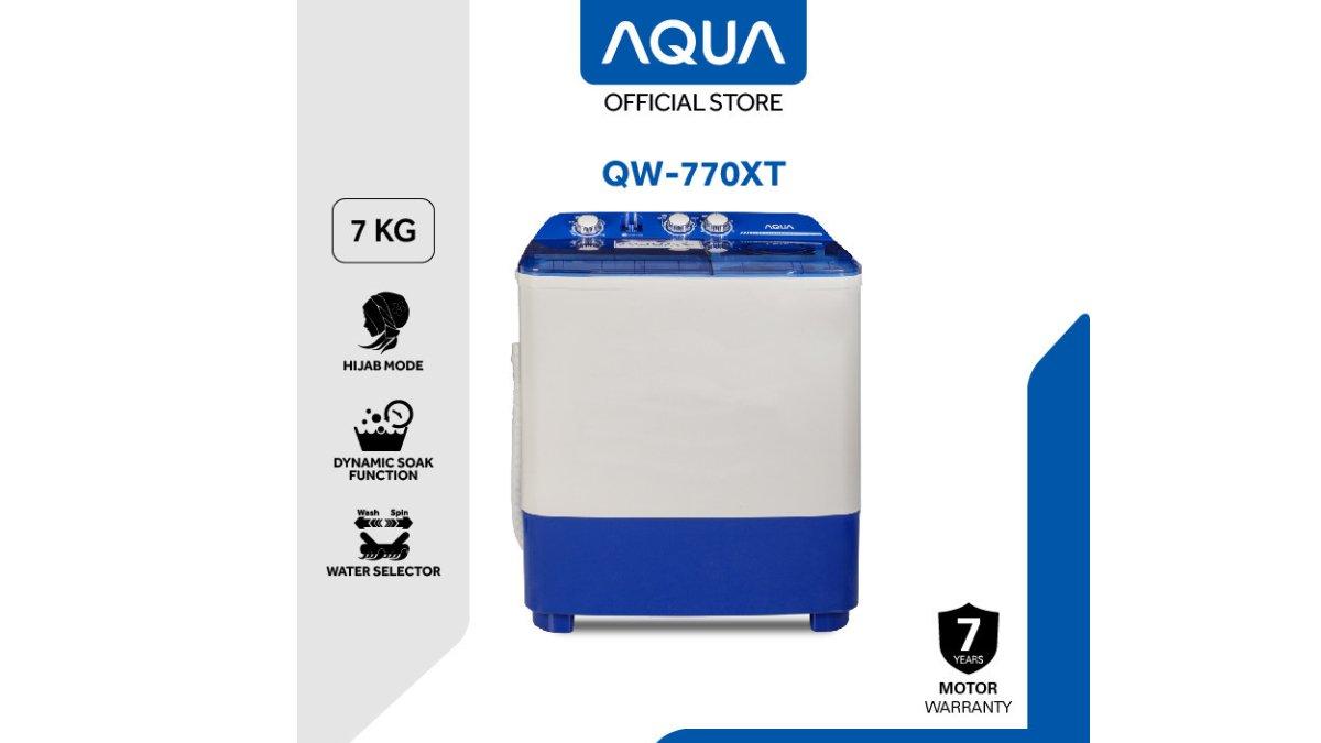 AQUA Elektronik QW-770XT Twin Tub Mesin Cuci